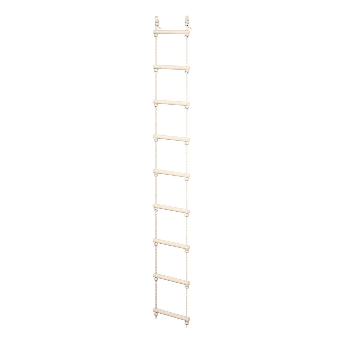EVERGYM Rope Ladder with Wooden Rungs