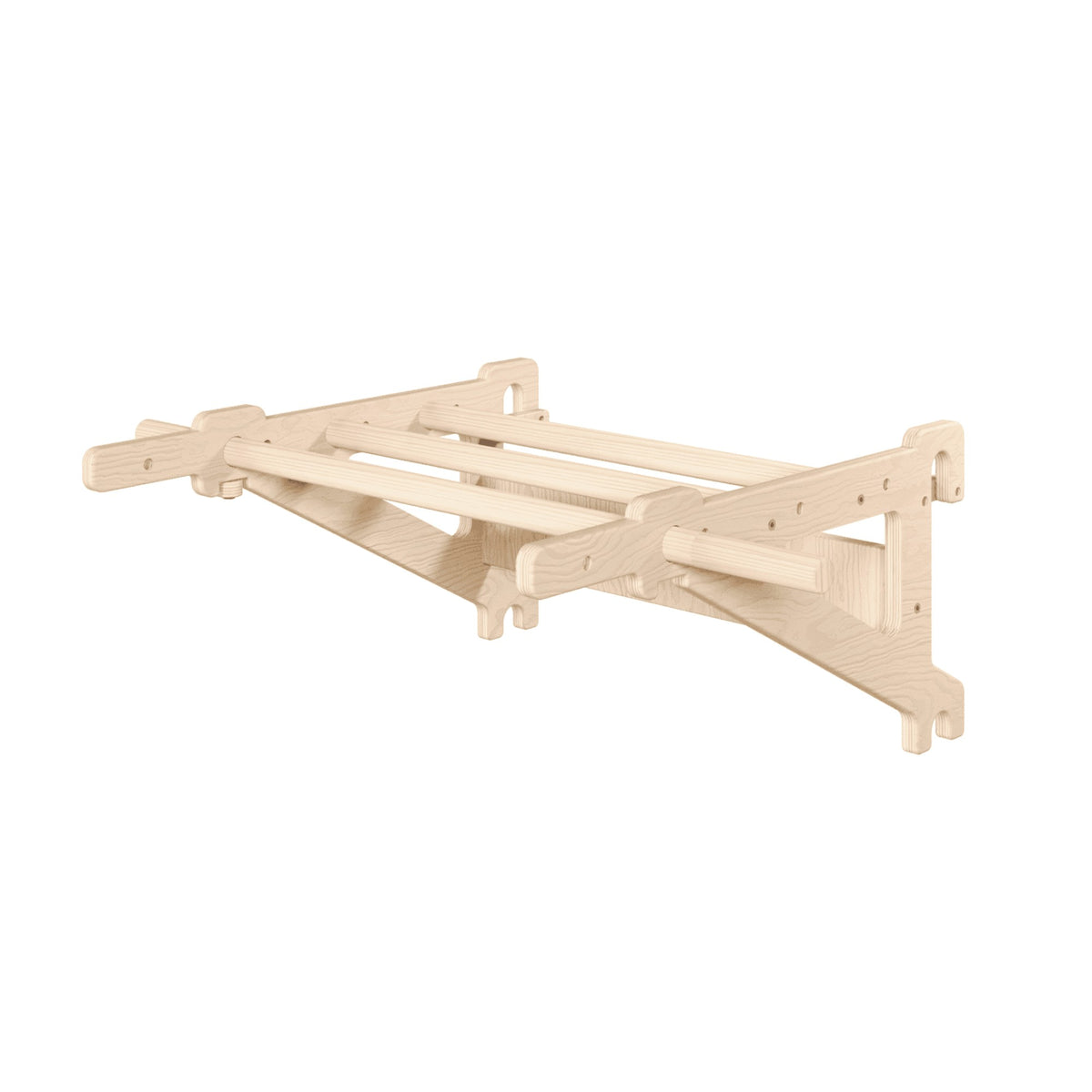 EVERGYM Wooden Pull-Up Bar for Wall Bars