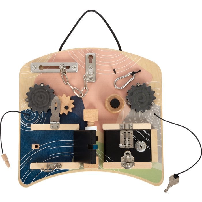 Motorische bordsloten en rotatie | Houten speelgoed