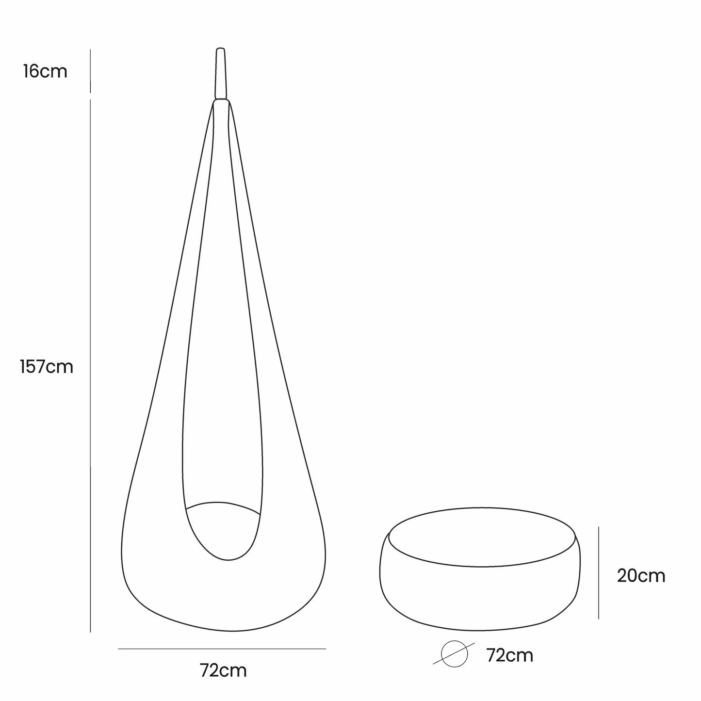 Cocoon Swing for Kids - Aesthetic Ecru