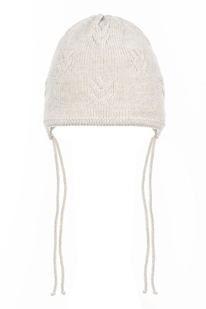 Baby muts wollen gebreid | 100% Merinowol | Grijs