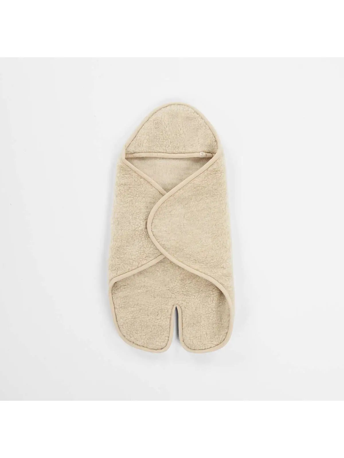 Baby wikkeldeken met voetjes Beige | Merinowol | KICO Label