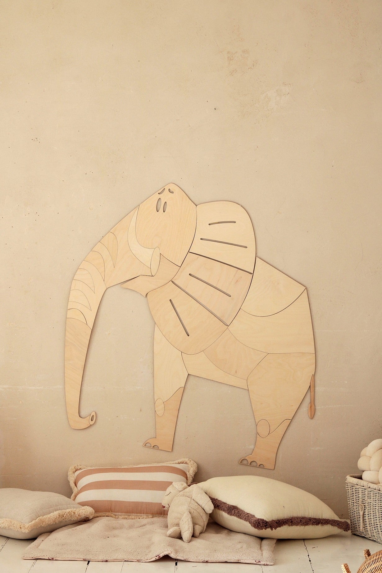 Safari Elephant – Wooden Wall Decoration