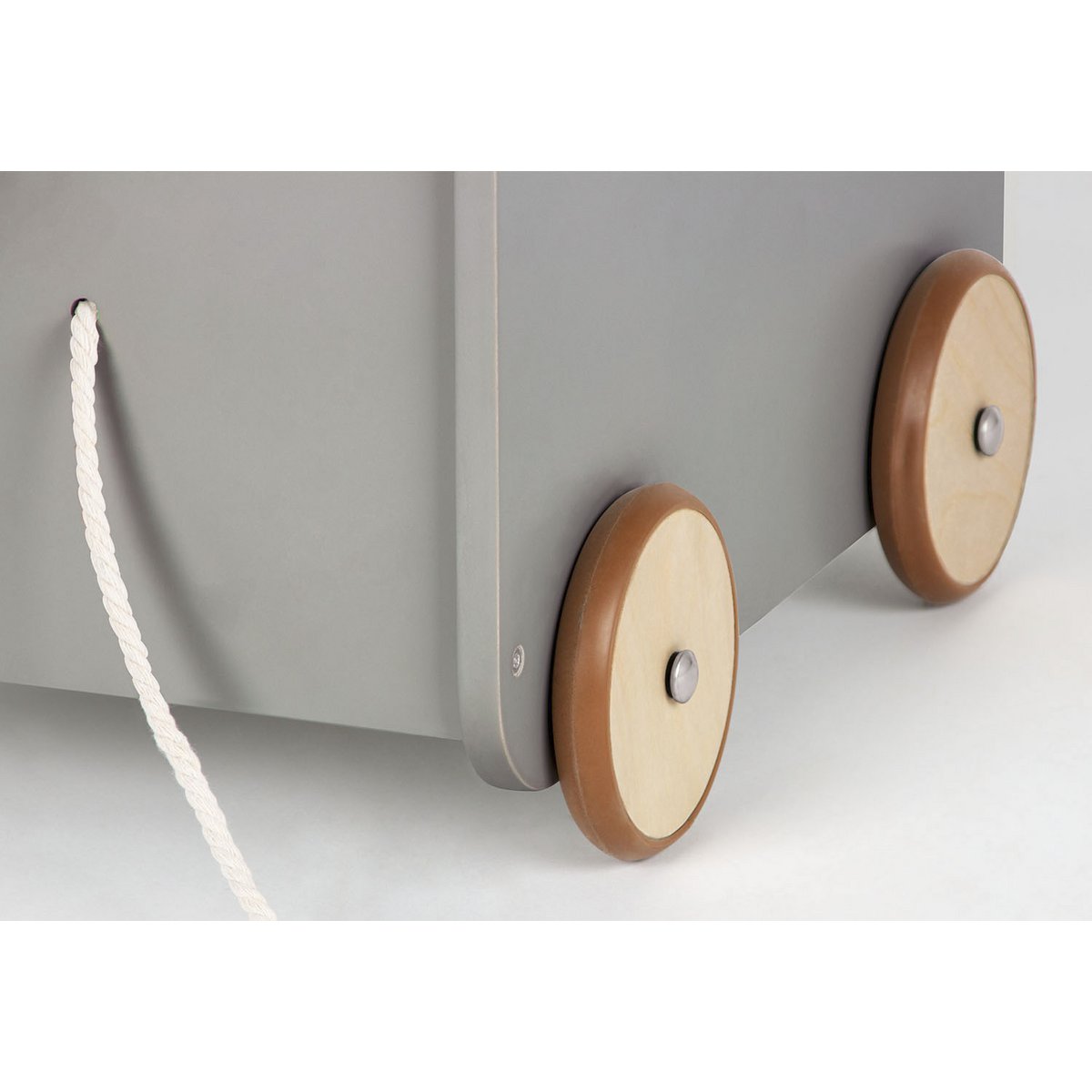 Pinolino Speelgoedkist Jim | Grijs op wielen met trekkoord