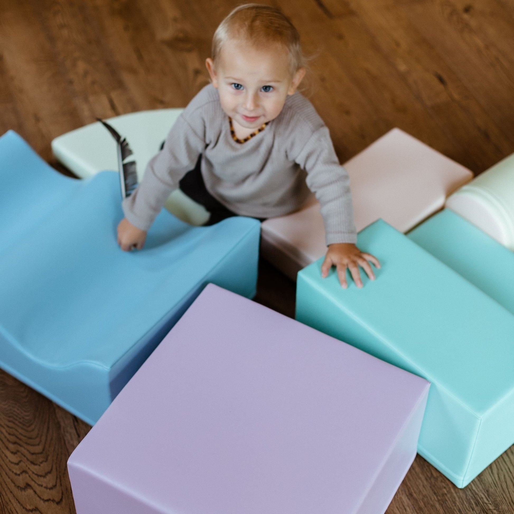 Soft Play 6 Foam Block Set - Light Pastel Explorer