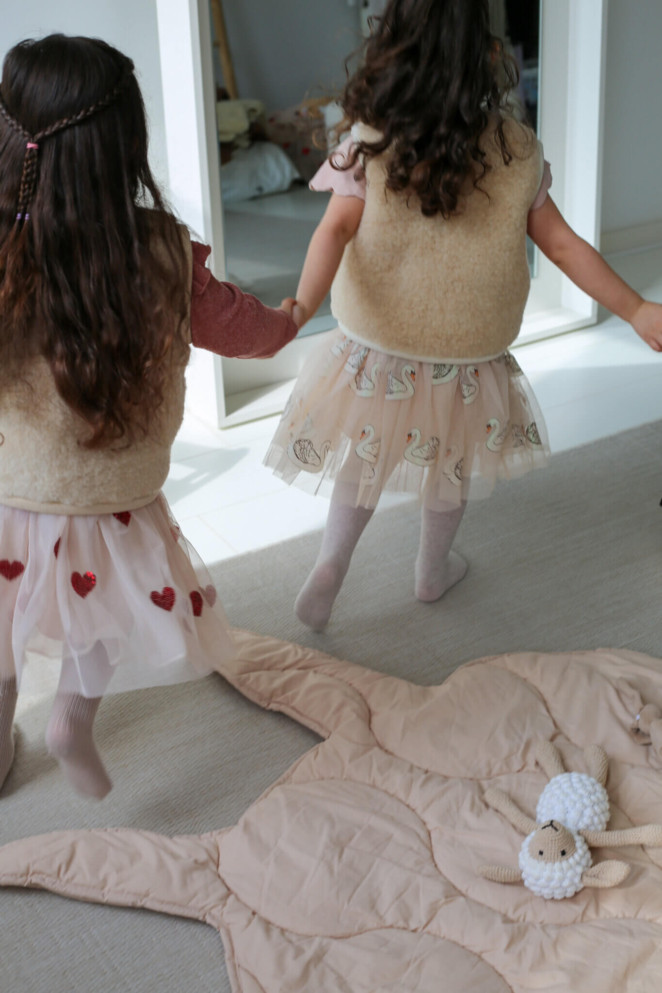 Merino wollen speelmat met beren oortjes | Schaapmaatje