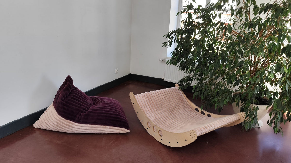 Kids Bean Bag Chair - Berry & Rose Mousse Duo