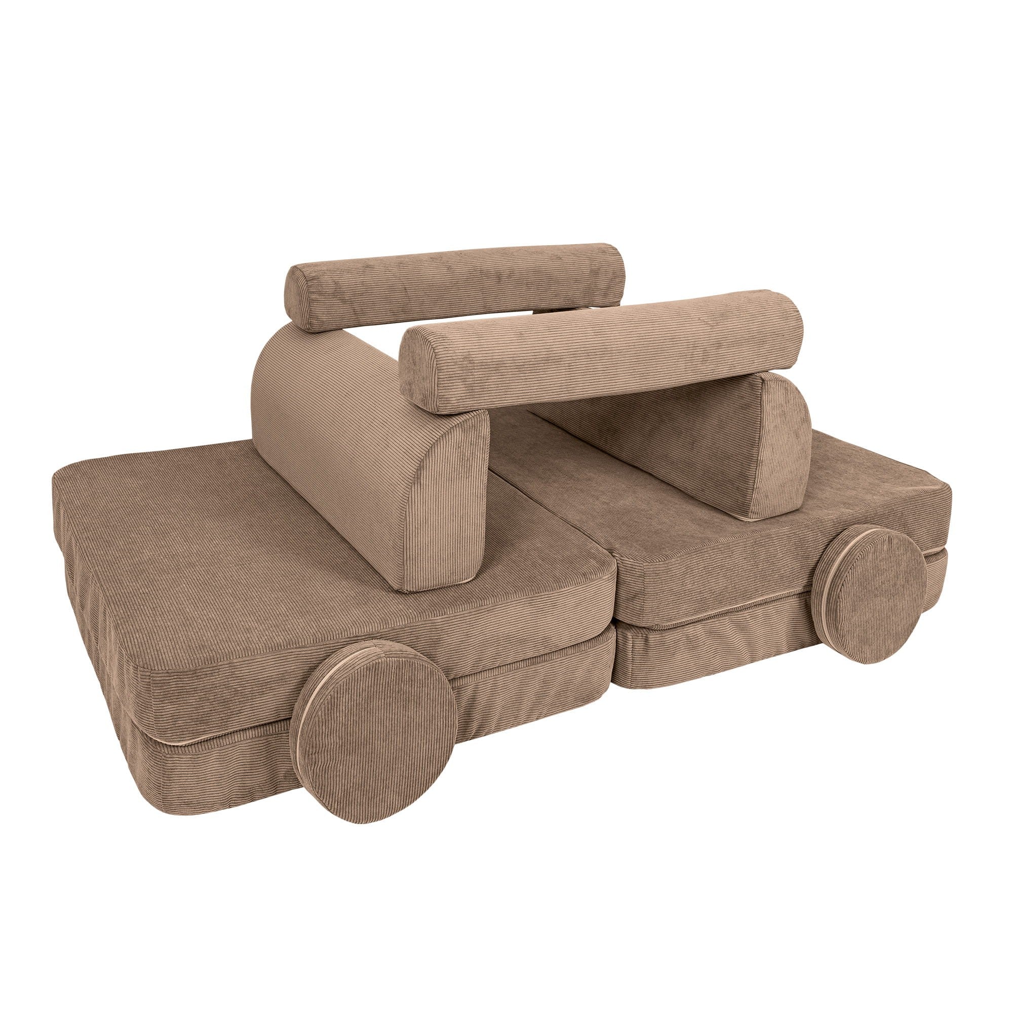 Large Modular Sofa for Kids - Slimcord Corduroy Brown
