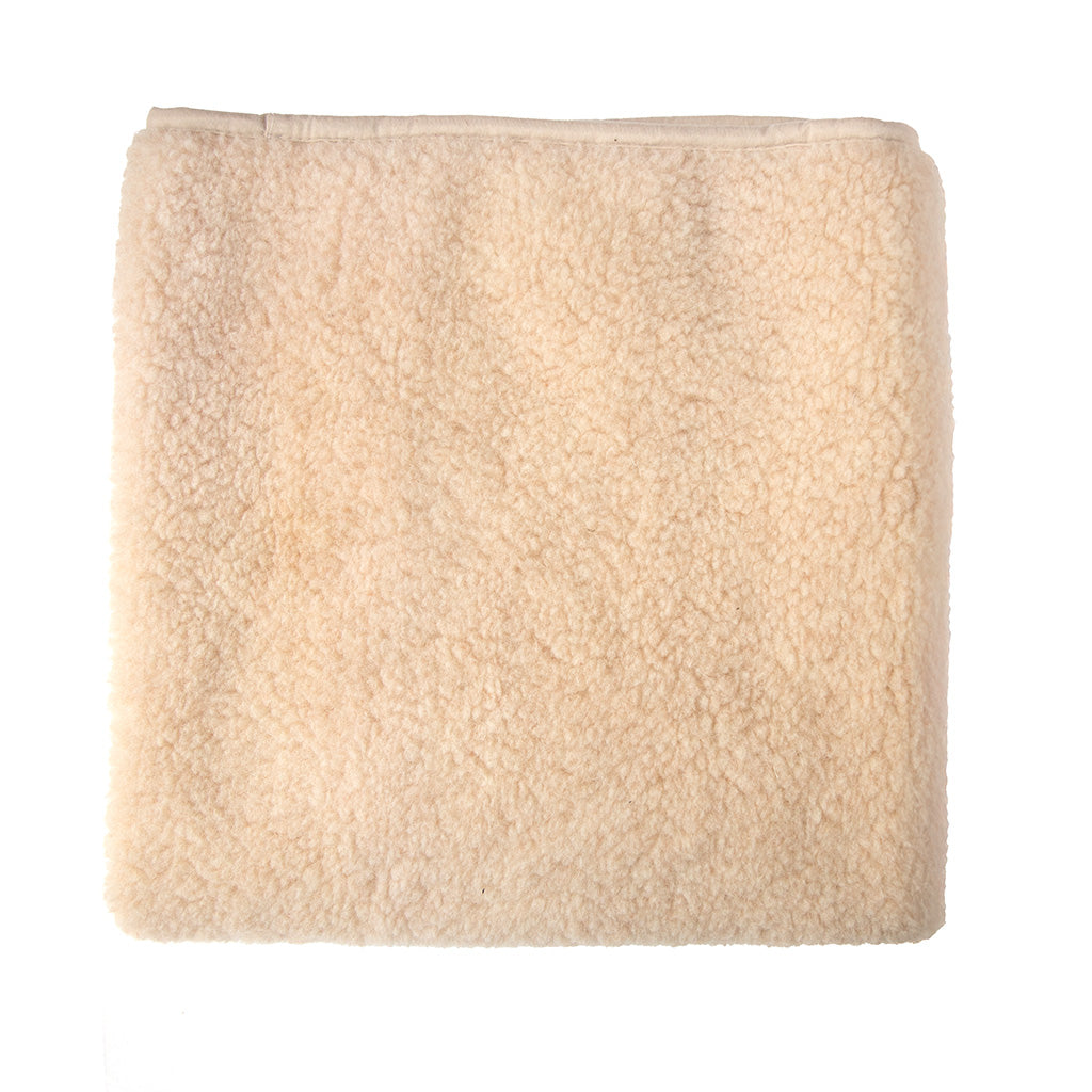 Wollen deken peuterbed | 120x150cm | Enkellaags | 100% Merinowol | Beige