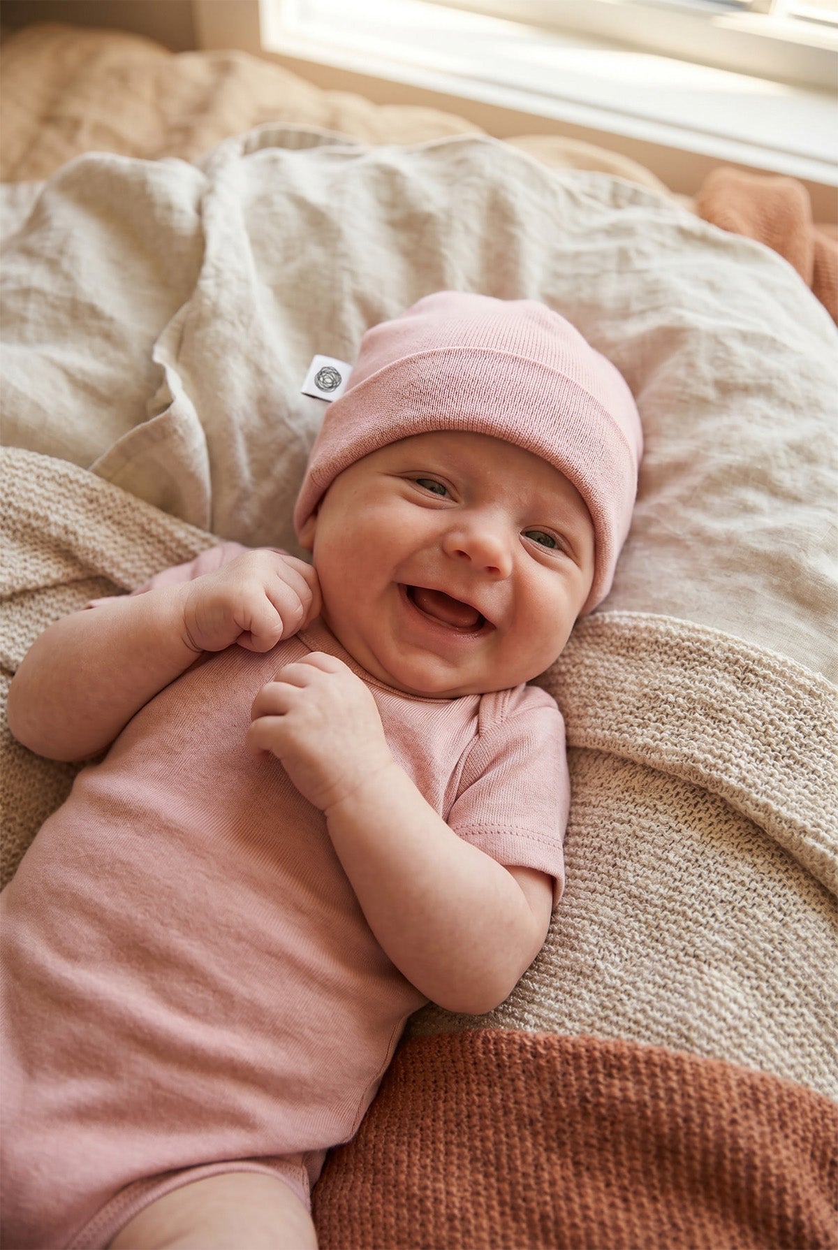 Wollen babymuts | Misty Rose | Lille Barn