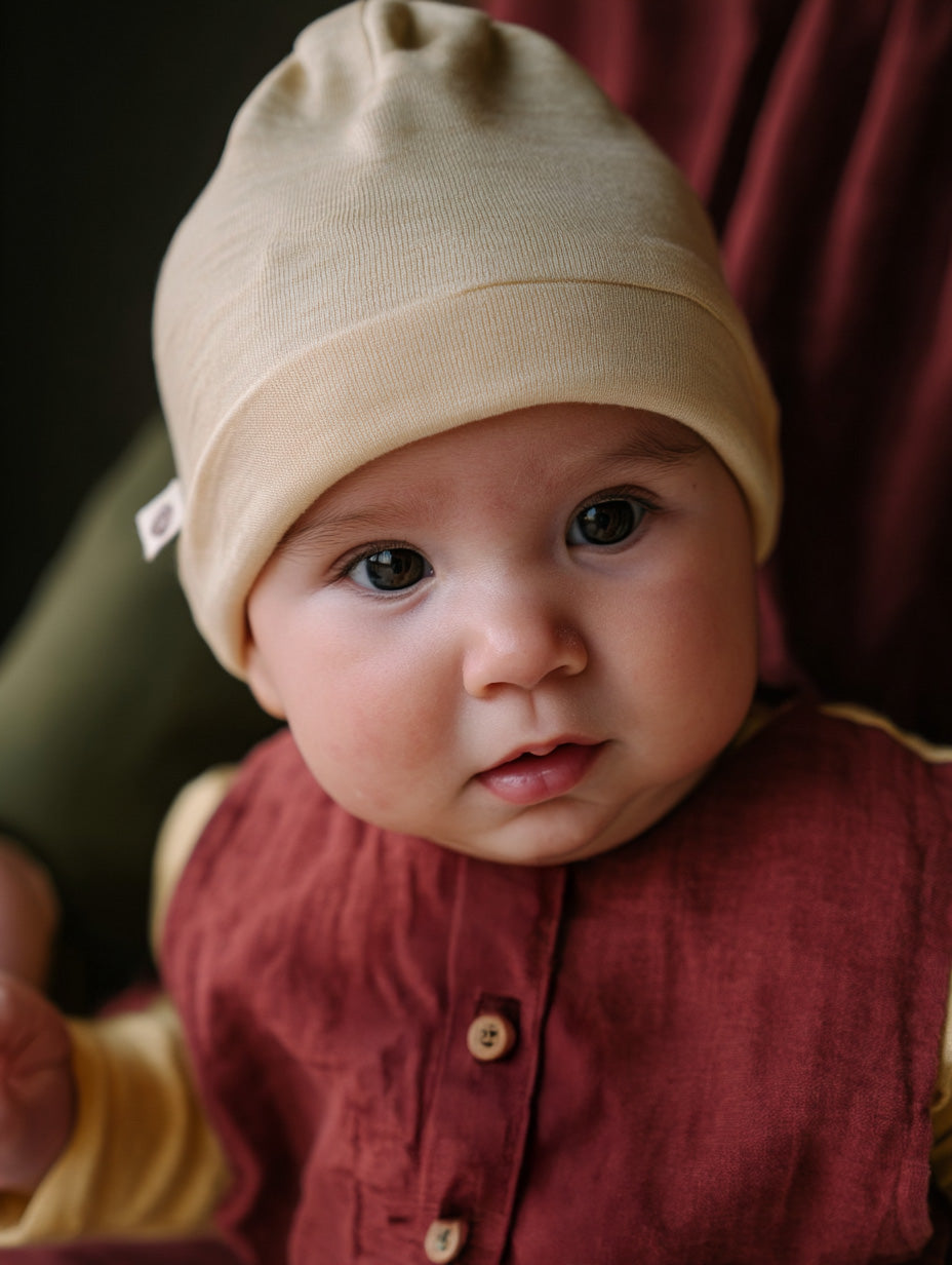 Wollen babymuts | Naturel | Lille Barn