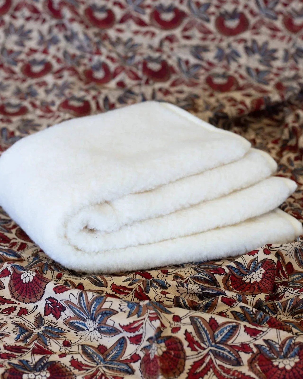 Wollen deken peuterbed | 120x150cm | Enkellaags | 100% Merinowol | Naturel