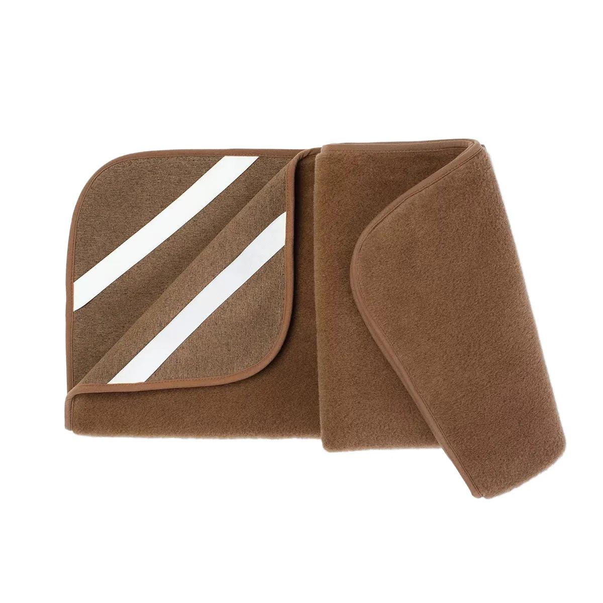 Wollen onderlegger | onderdeken ledikant | kamelenwol / merinowol | 60x120cm | Bruin | Lille Barn