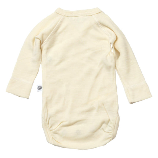 Wollen Overslagromper lange mouw | Merinowol | Naturel | Lille Barn