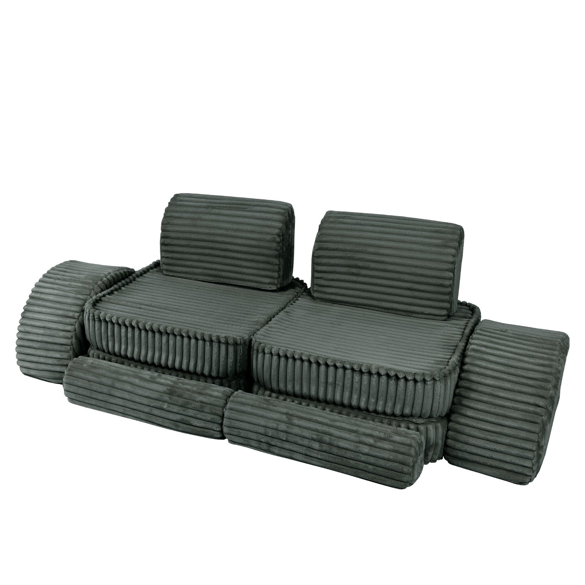 Medium Modular Sofa for Kids - Churros Forest Green Plus