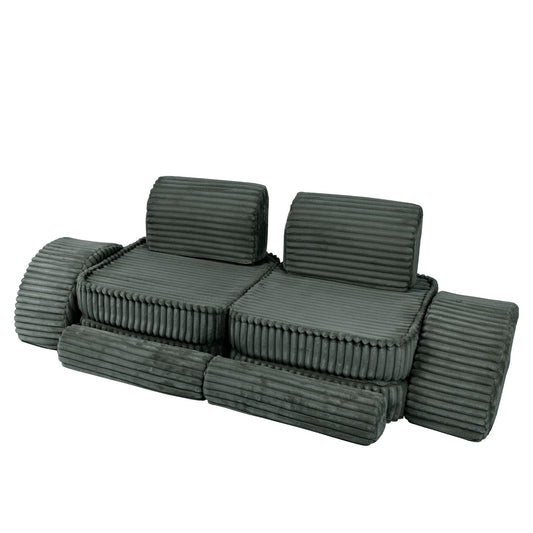 Medium Modular Sofa for Kids - Churros Forest Green Plus