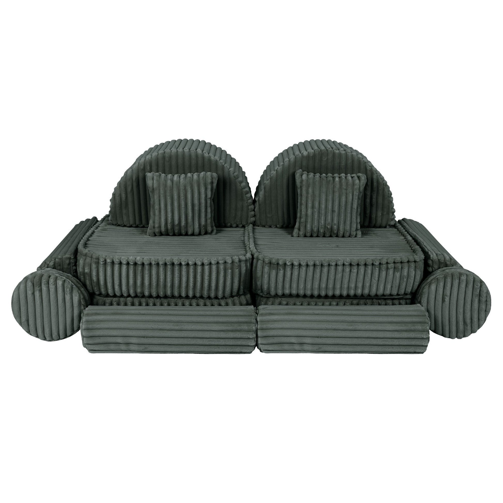 Medium Modular Sofa for Kids - Churros Forest Green Plus