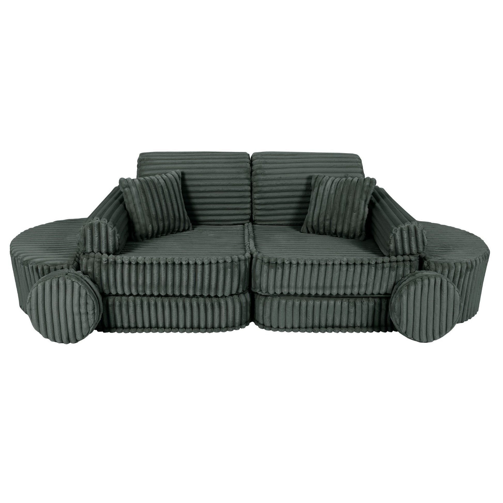 Medium Modular Sofa for Kids - Churros Forest Green Plus
