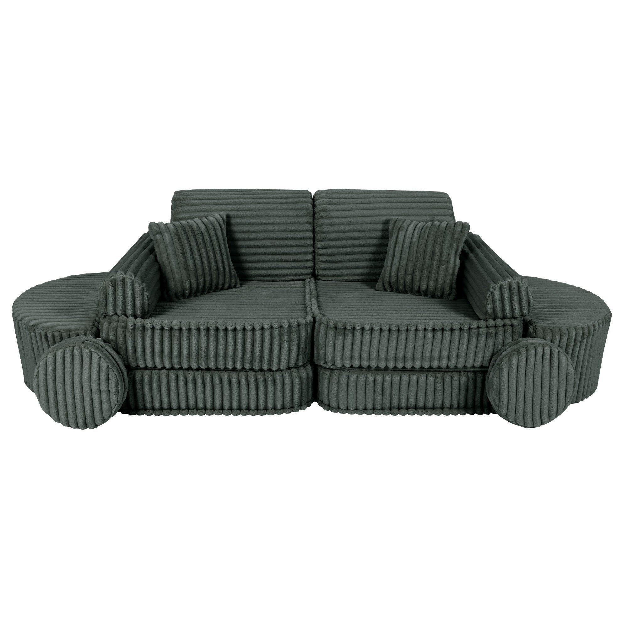 Medium Modular Sofa for Kids - Churros Forest Green Plus