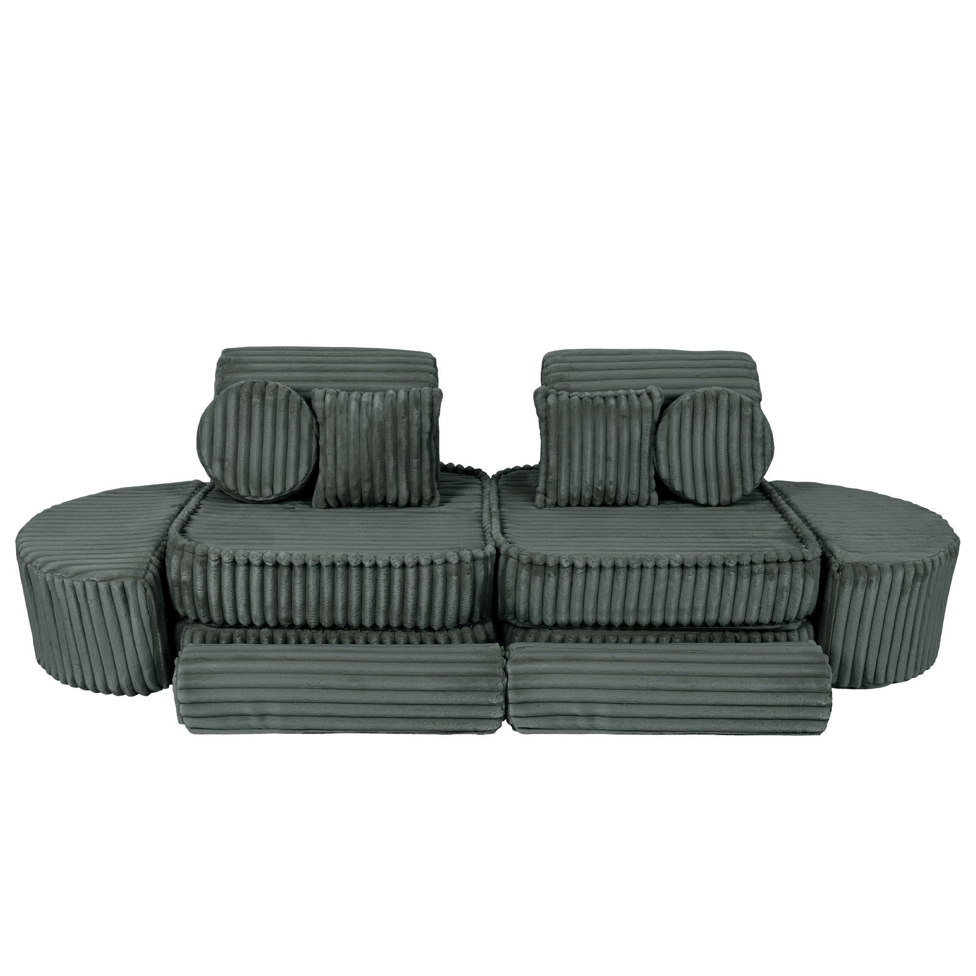 Medium Modular Sofa for Kids - Churros Forest Green Plus