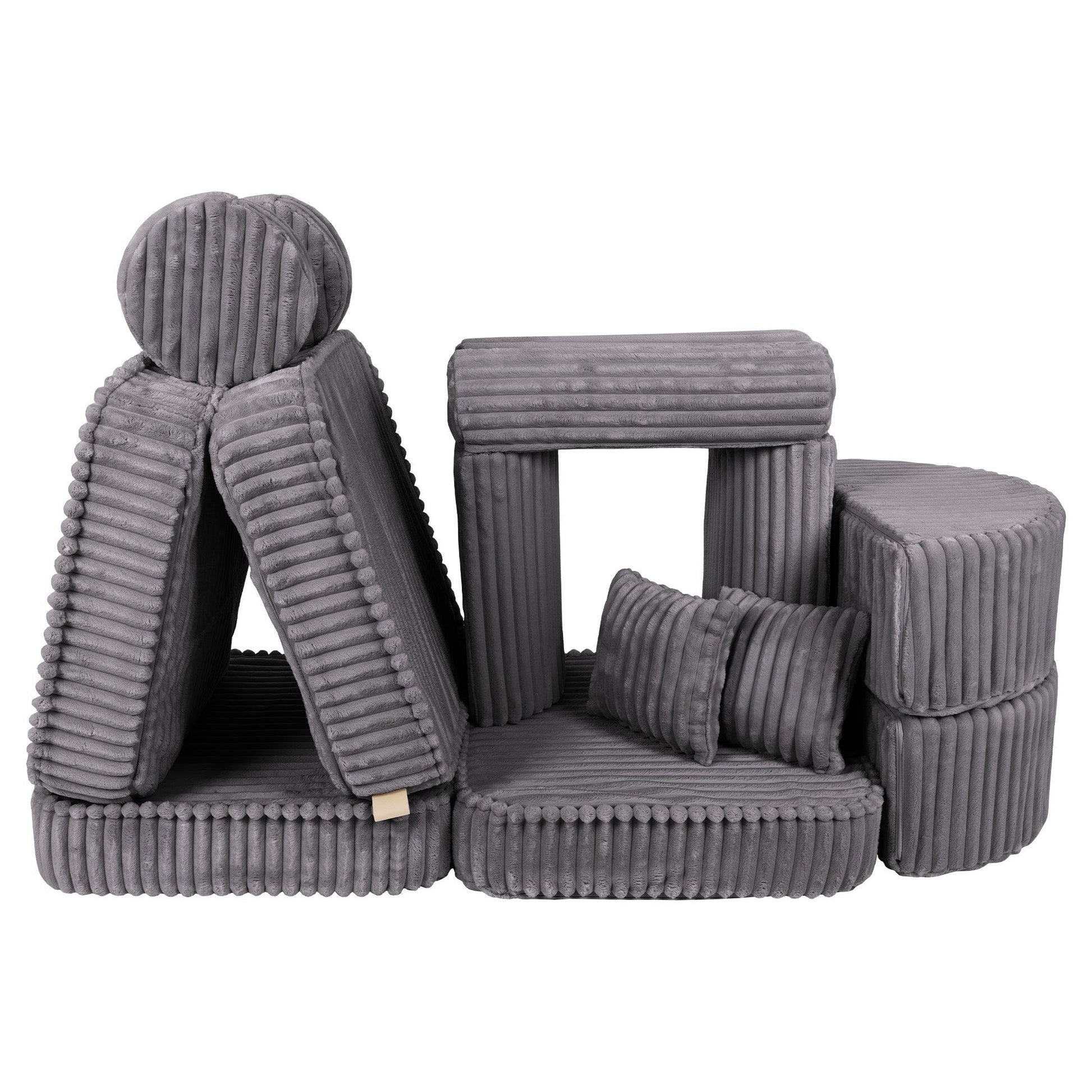 Medium Modular Sofa for Kids - Churros Jurassic Grey Plus