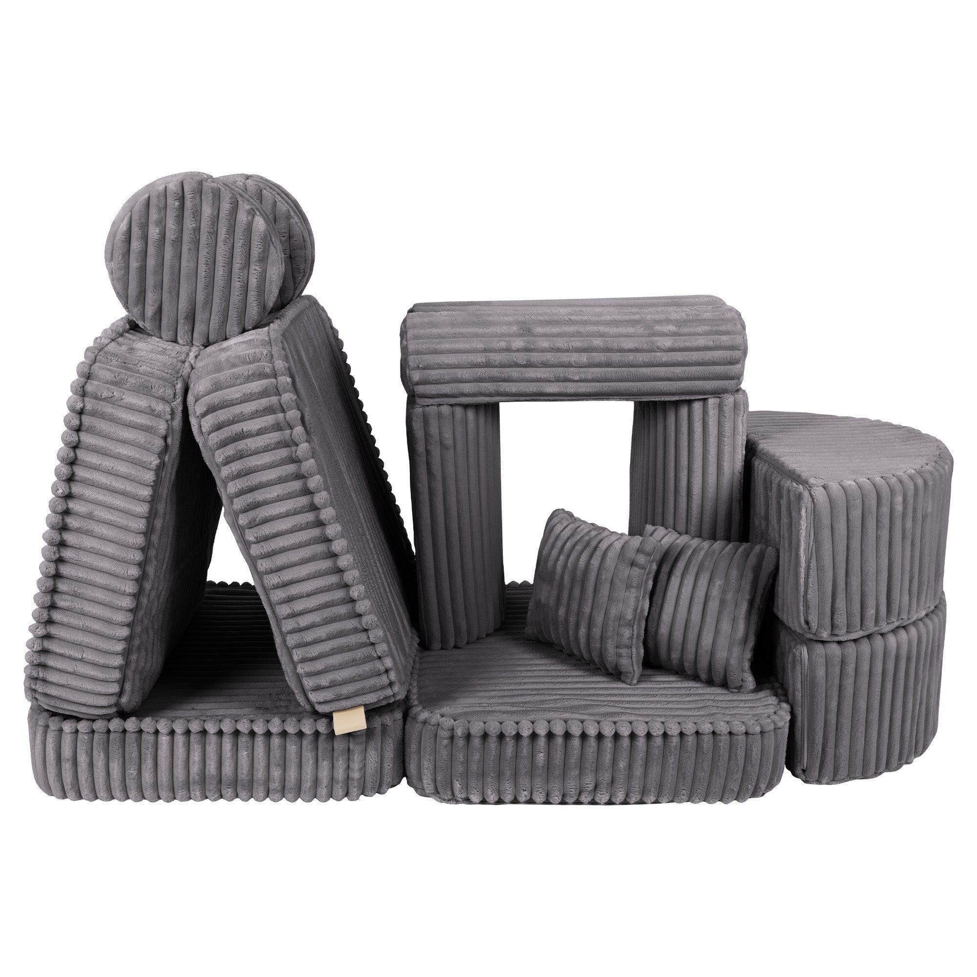 Medium Modular Sofa for Kids - Churros Jurassic Grey Plus