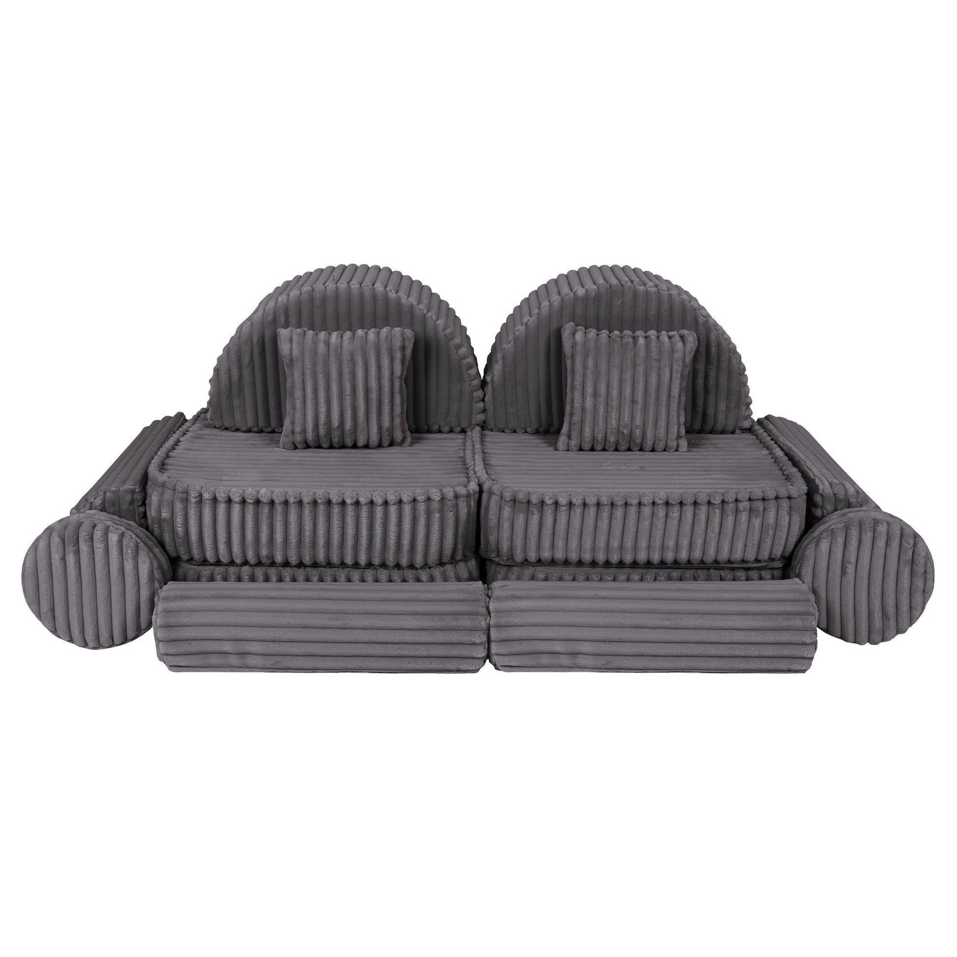 Medium Modular Sofa for Kids - Churros Jurassic Grey Plus