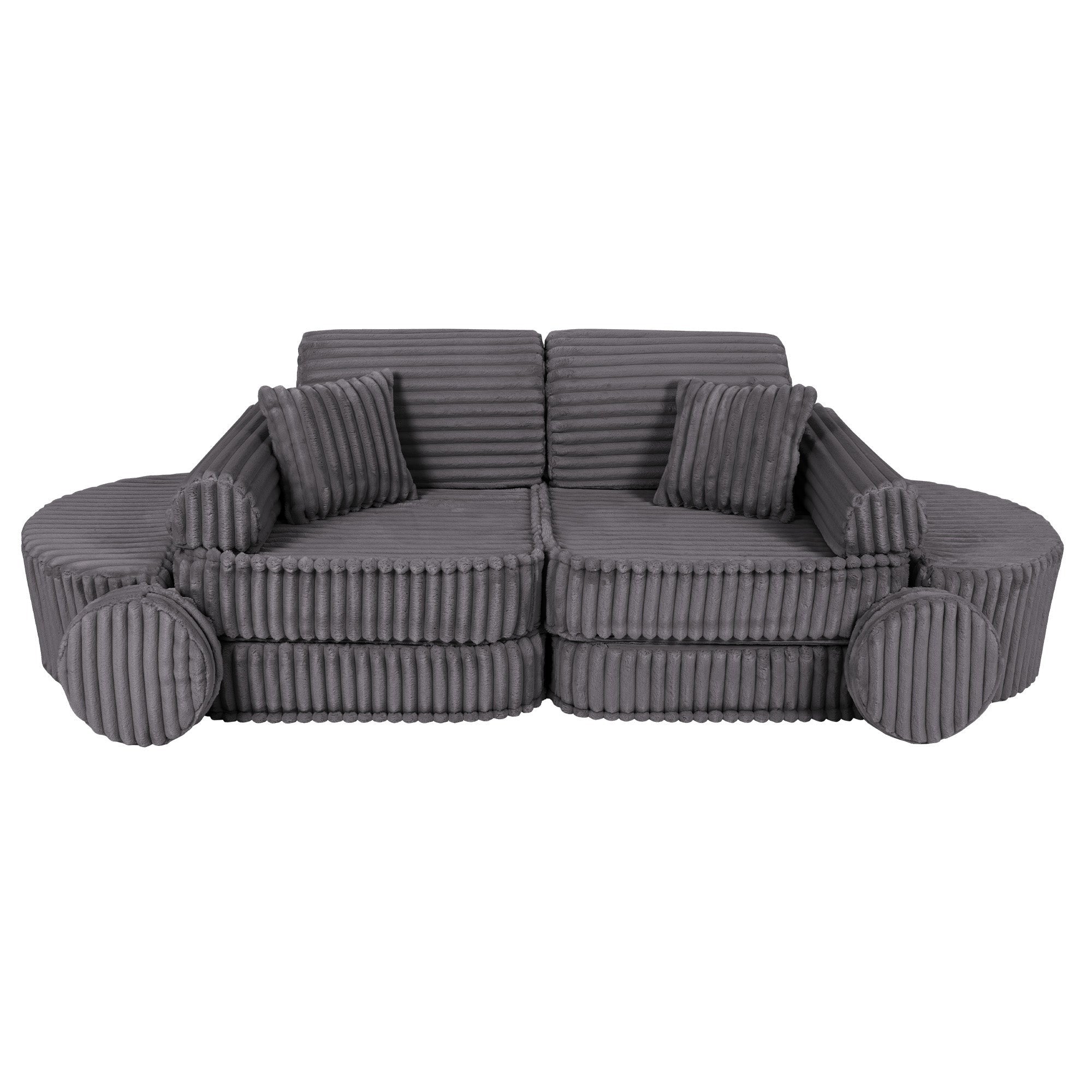 Medium Modular Sofa for Kids - Churros Jurassic Grey Plus