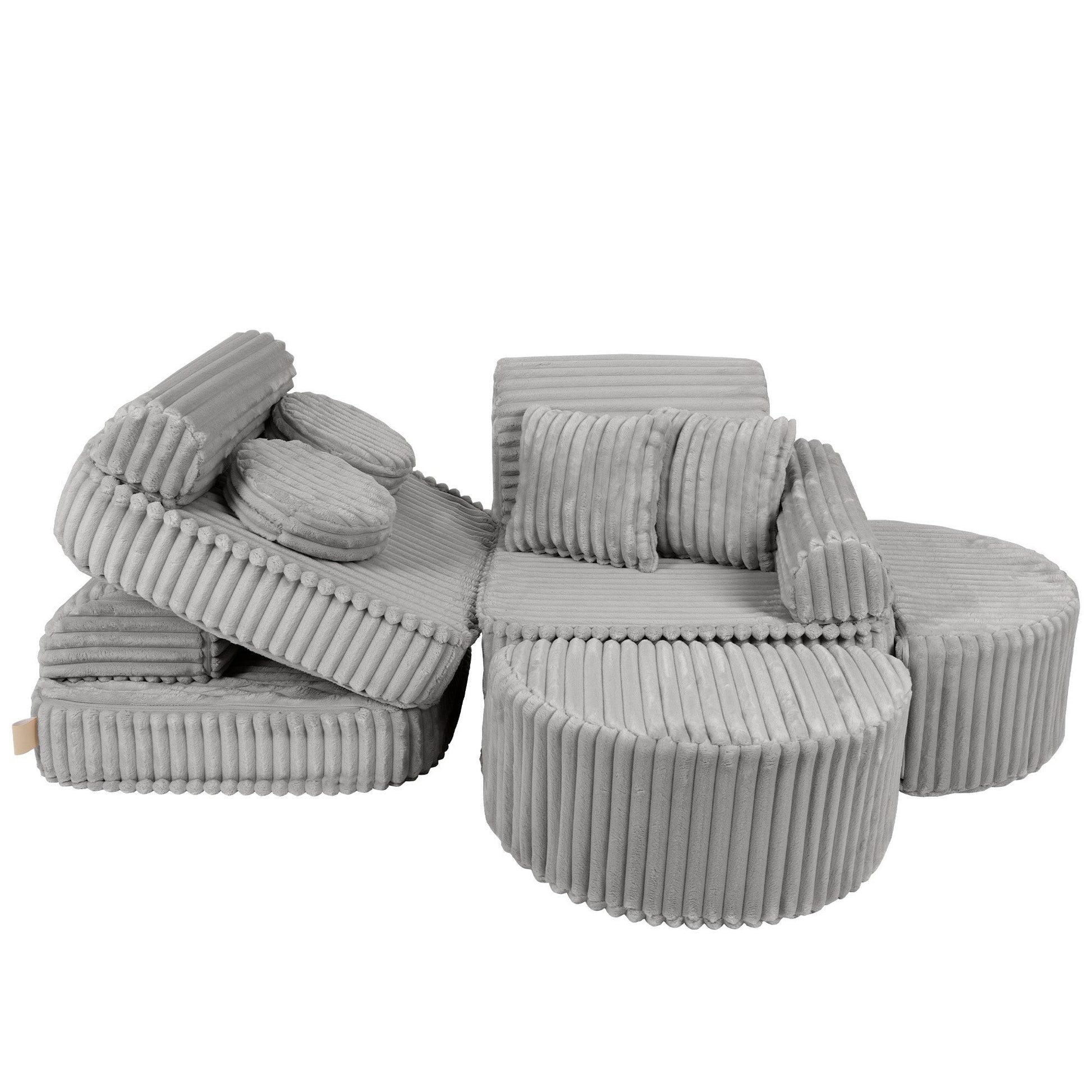 Medium Modular Sofa for Kids - Churros Moon Grey Plus