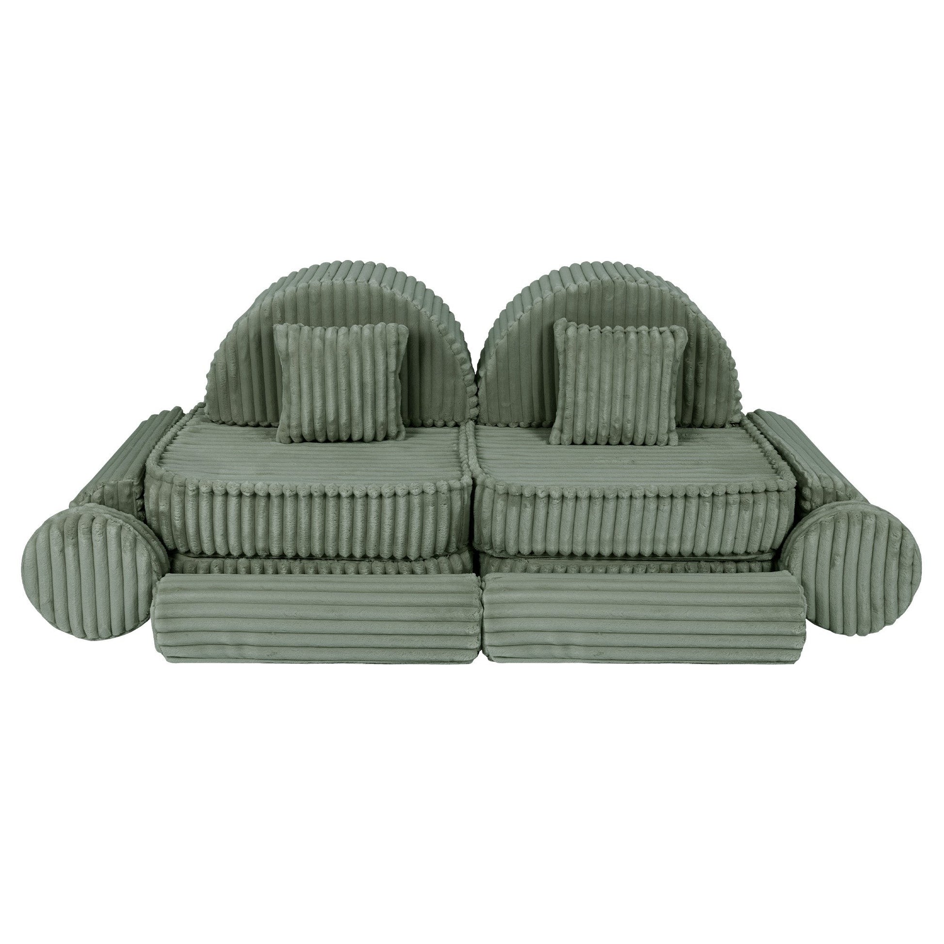 Medium Modular Sofa for Kids - Churros Sage Green Plus