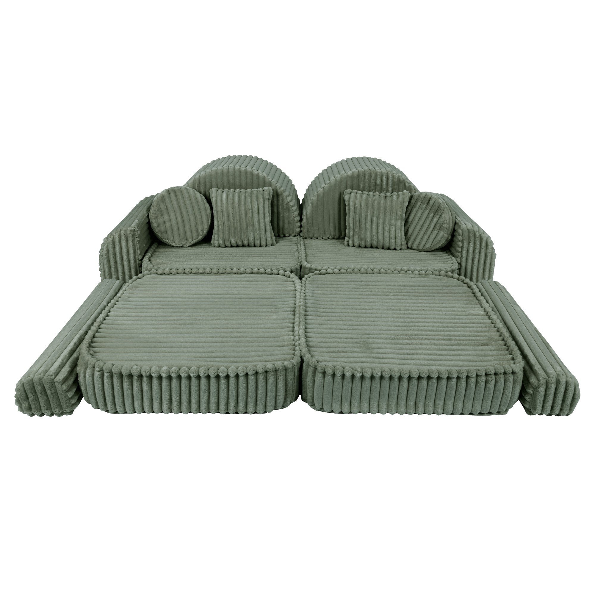 Medium Modular Sofa for Kids - Churros Sage Green Plus