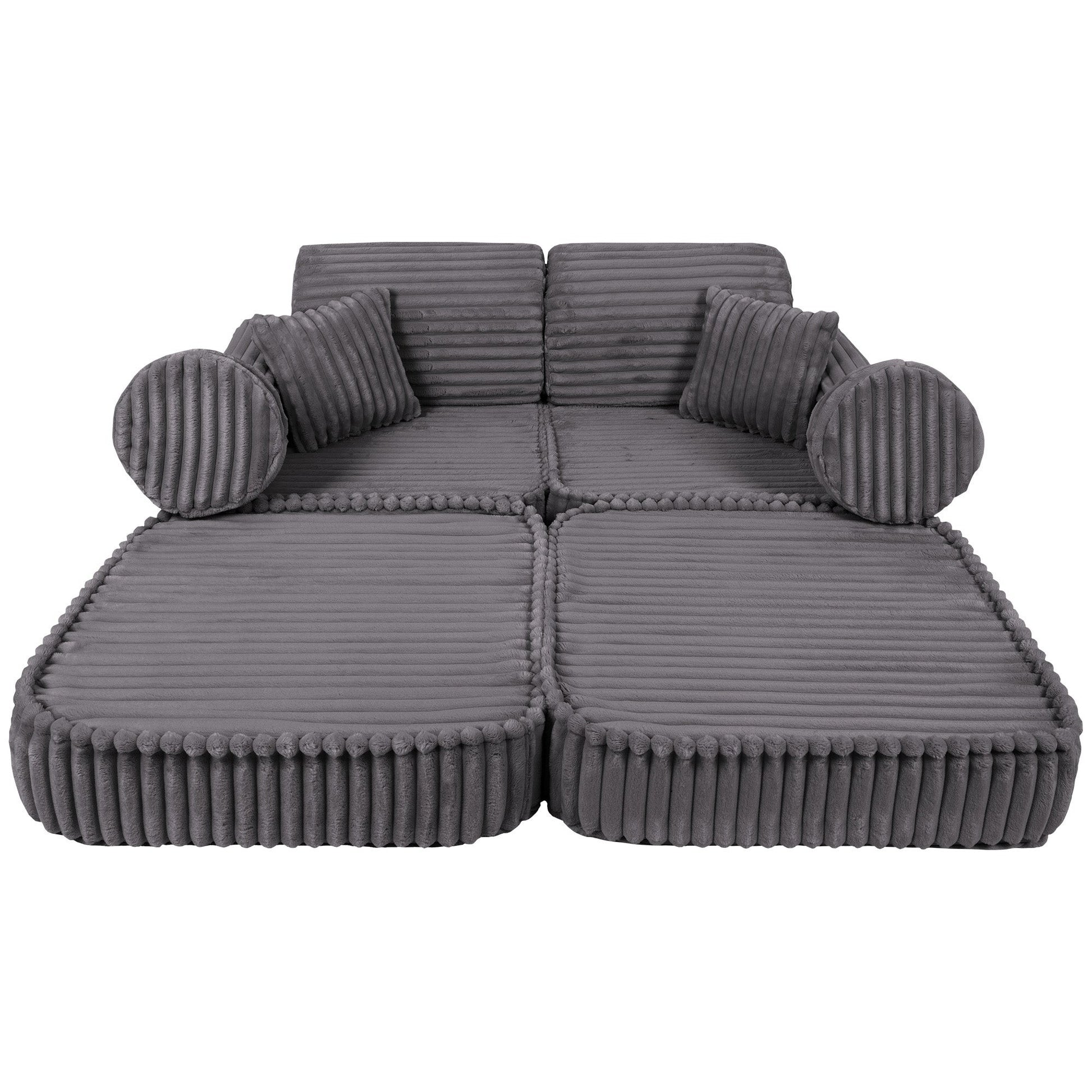 Medium Modular Sofa for Kids - Churros Jurassic Grey
