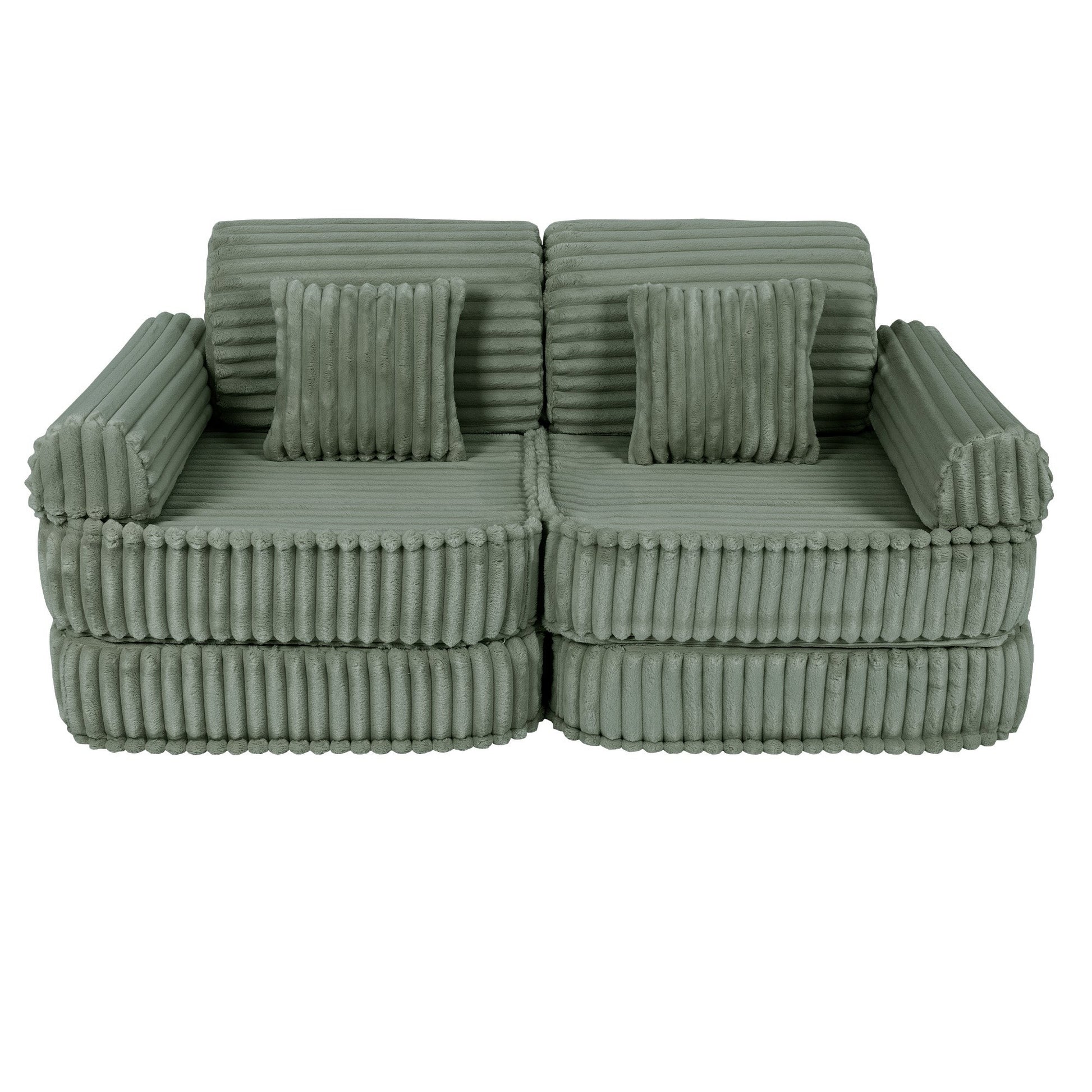 Medium Modular Sofa for Kids - Churros Sage Green
