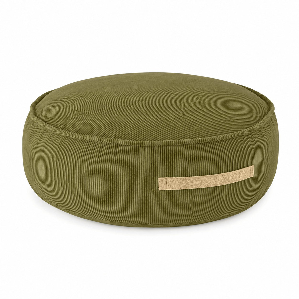 MeowBaby® Corduroy Pouf Round – Lime