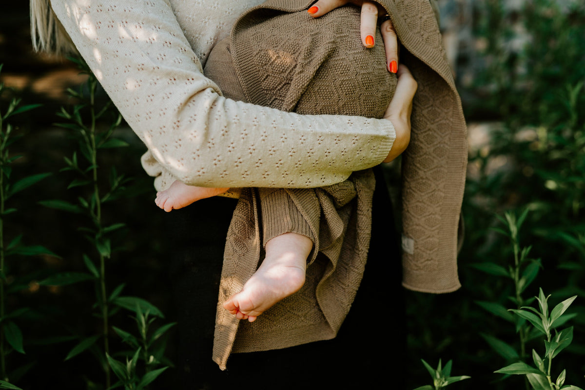 Merino wool baby blanket HAPPINESS