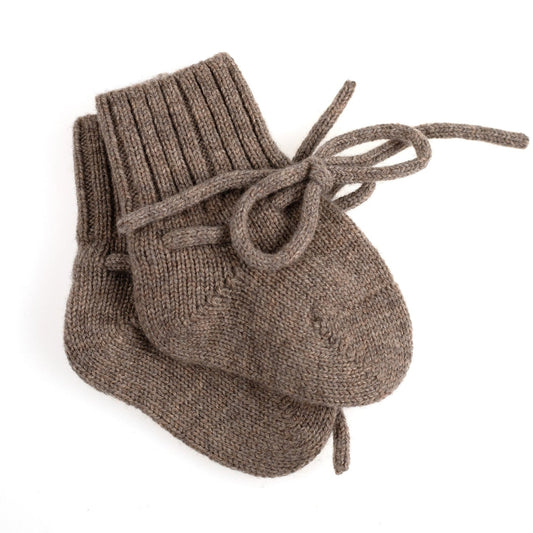 Wollen Baby sokjes | Newborn Sokjes 0-6 maanden| Merinowol | Cobble | Lille Barn