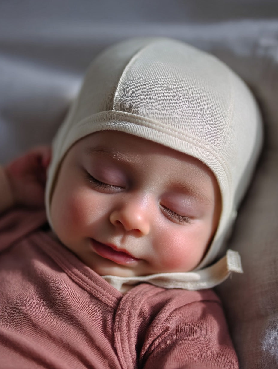 Baby wollen strikmuts | 100% Merinowol | Naturel