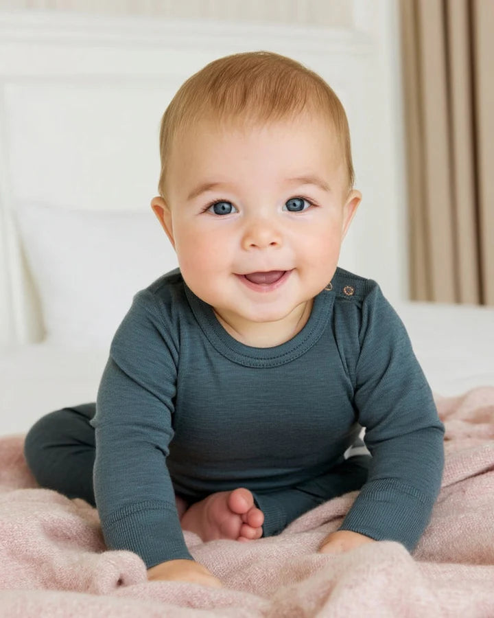 Pyjama van 100% wol | Orion Blue | Lille Barn