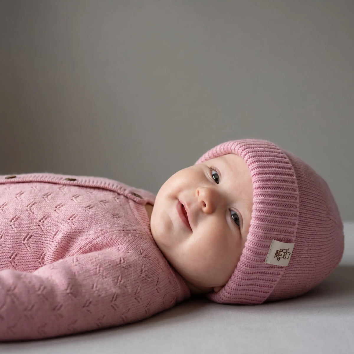 Fine Knit mutsje | Merinowol & cashmere | Moalie Roze