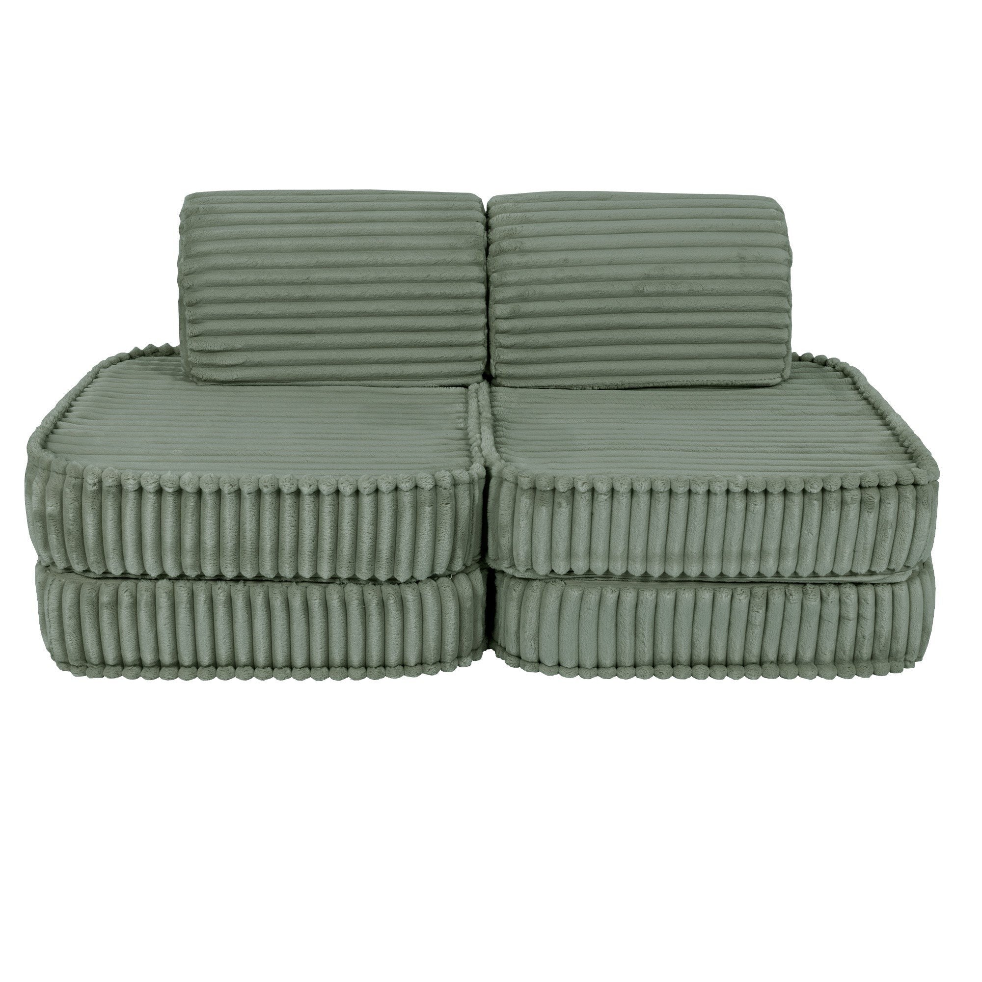 Small Modular Sofa for Kids - Churros Sage Green