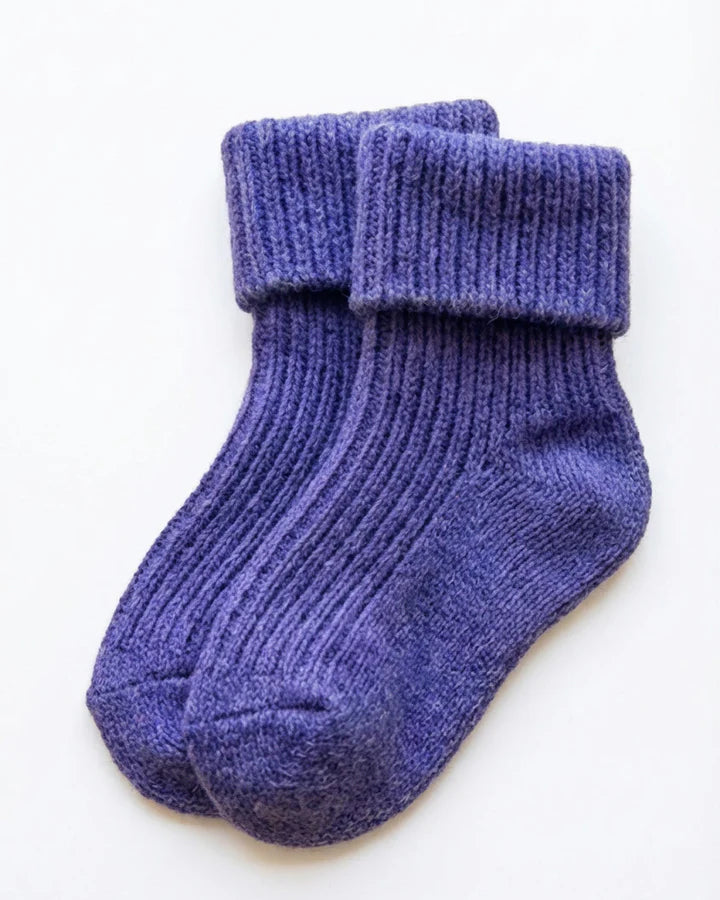 Wollen Baby sokjes | Newborn Sokjes 3 maten | Merinowol | Violet | Lille Barn