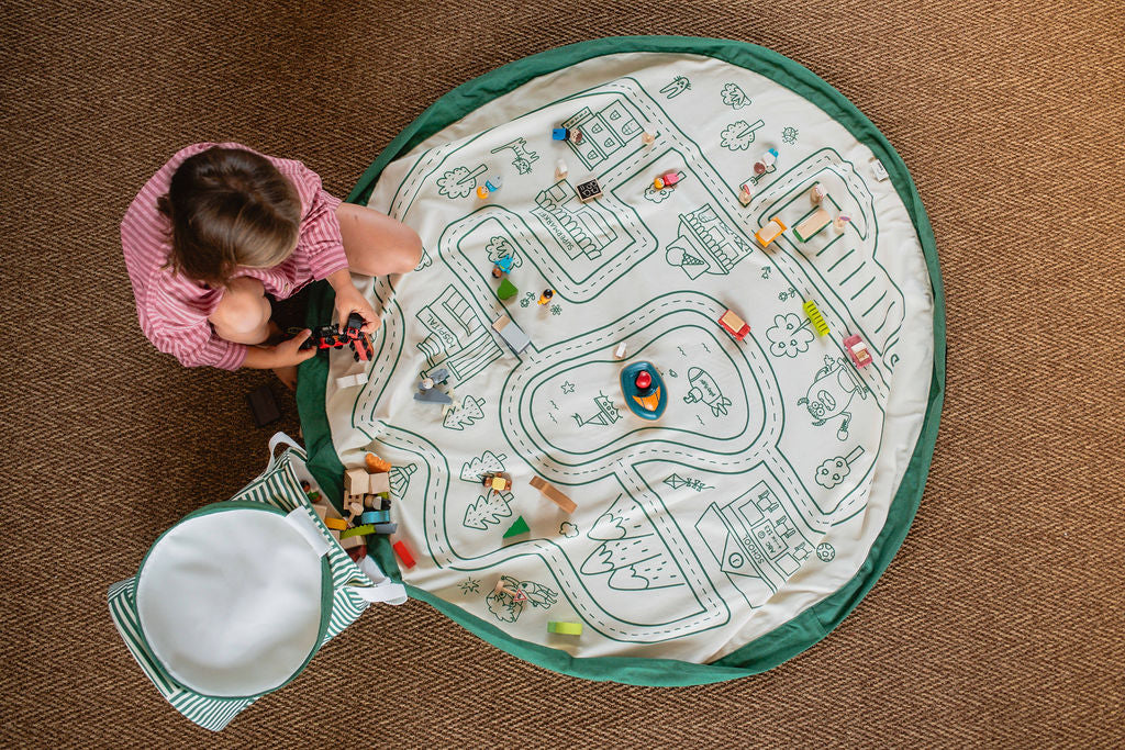 Soo “roadmap” | play&go® | 2-in-1 speelkleed & opbergmand