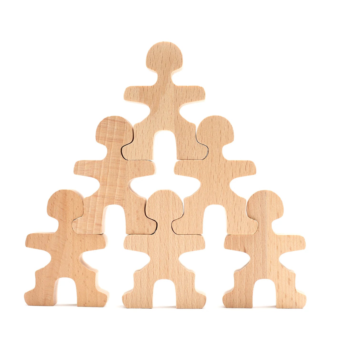 Montessori Houten Poppetjes | Open Einde speelgoed | Naturel 24 stuks