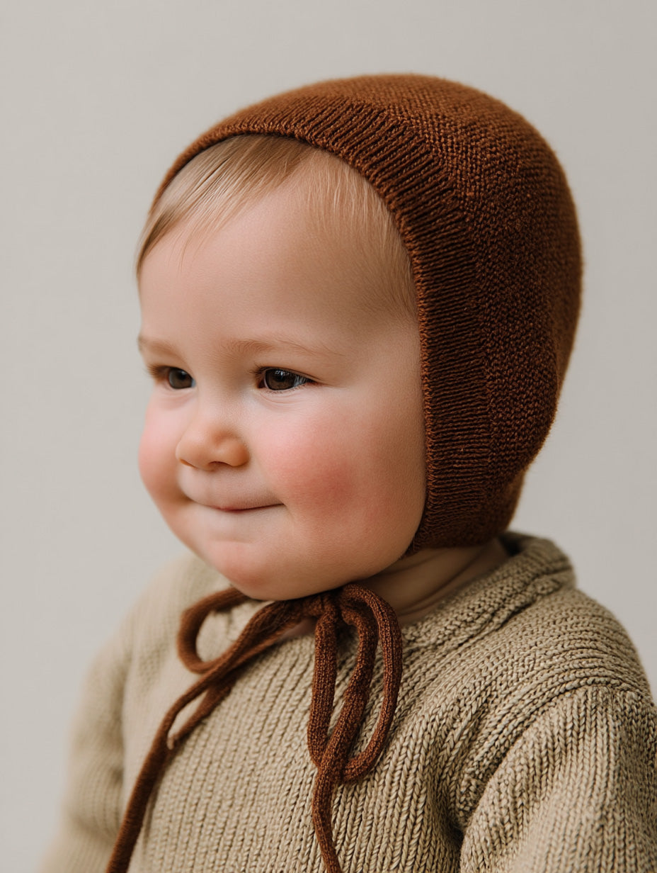 Baby wollen gebreid | 100% Merinowol | Brunette