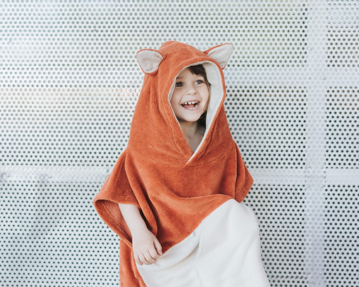 Surffoxy Kids Bath Poncho - Orange