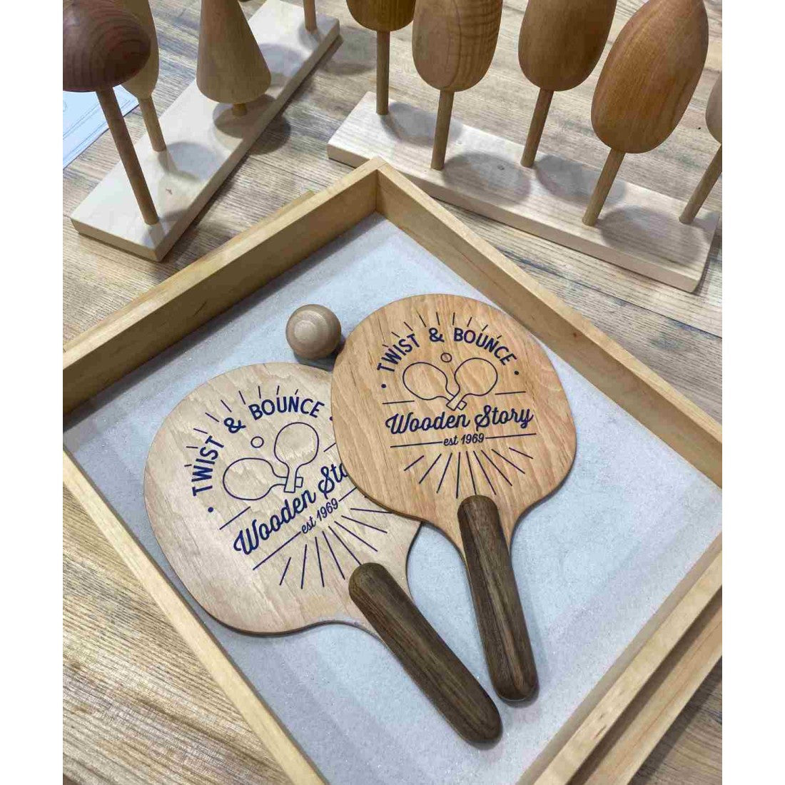 Twist & Bounce - Wooden Ping Pong Paddles