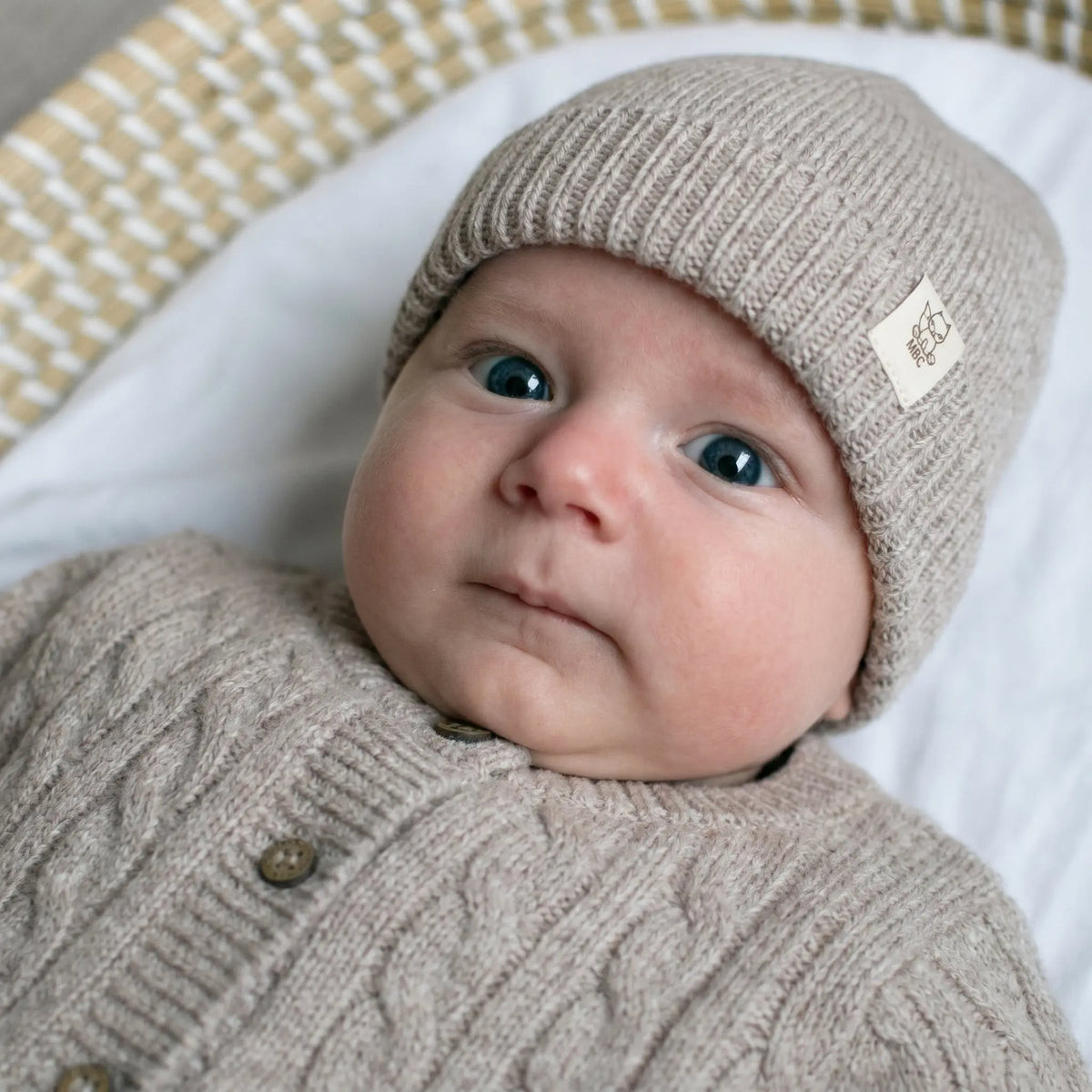 Fine Knit mutsje | Merinowol & cashmere | Moalie Sand