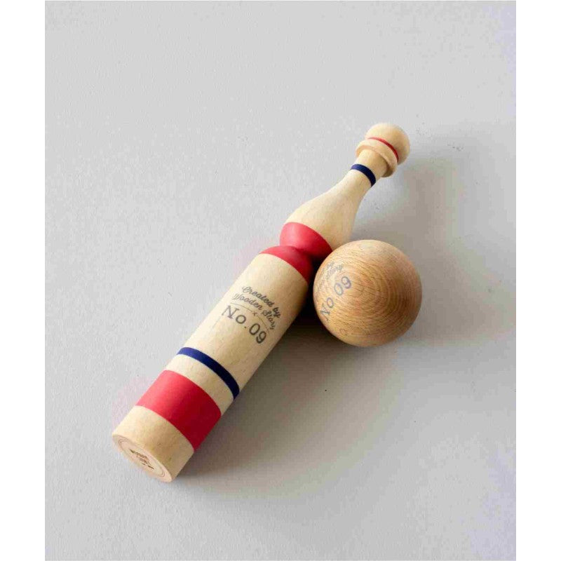 Wooden Bowling Pins - Red