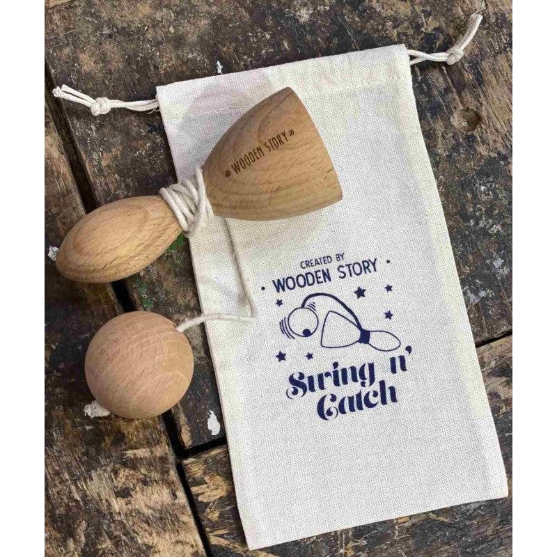 Wooden Swing and Catch Game