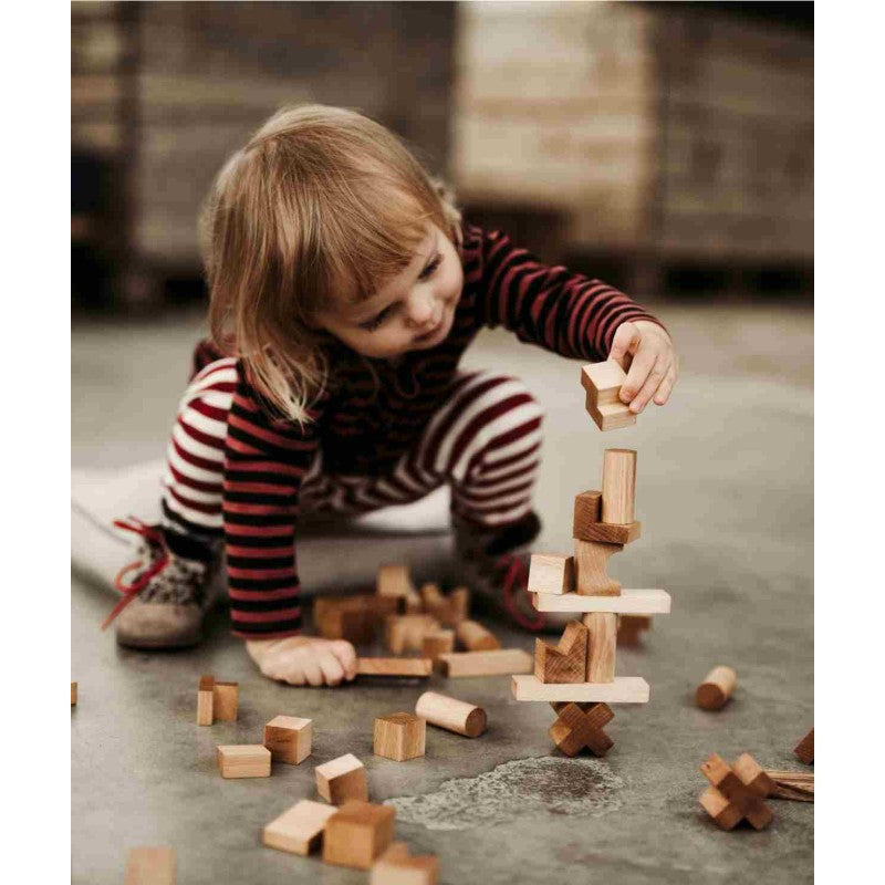 Wooden Tower Puzzle - Natural
